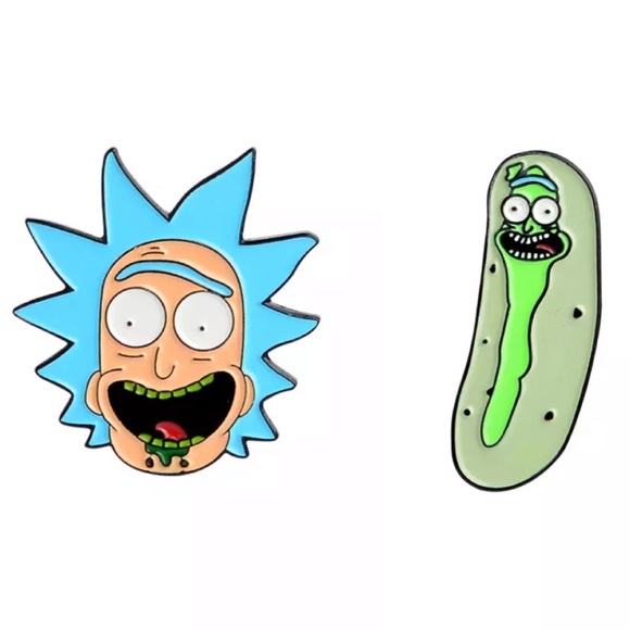 Set of 3 Rick and Morty Lapel Pins Pickle Rick - Picture 4 of 15